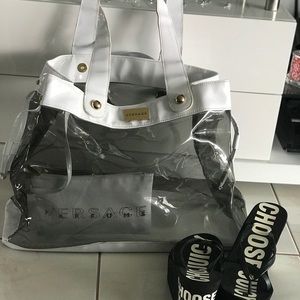 versace transparent bag